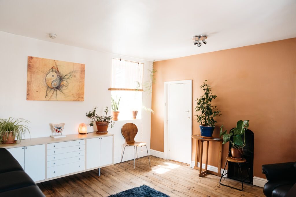 A warm, welcoming treatment room at Soma Wellbeing Centre in the Norwich Lanes