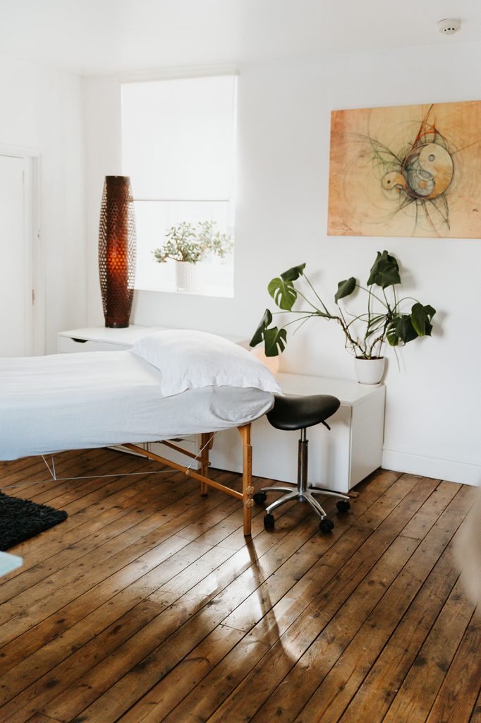 Warm treatment room at Soma Wellbeing Centre, Norwich